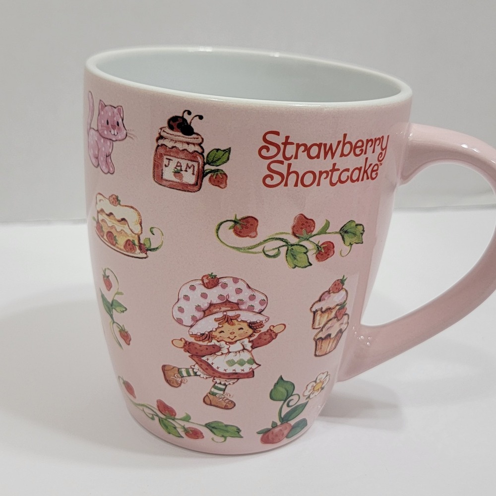 NEW! Strawberry Shortcake All Over Print Large Oversized Pink Coffee Mug 24oz - Picture 7 of 8